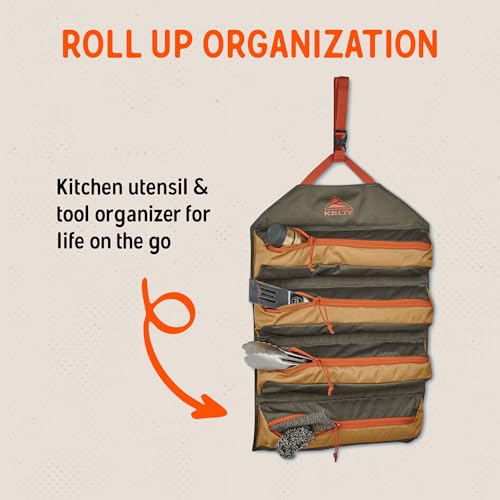 Kelty Chef Roll – Kitchen Basics Organization Kit for Cooking Tools, Knives, Deep Zippered Pockets, Rollup Storage - Image 5