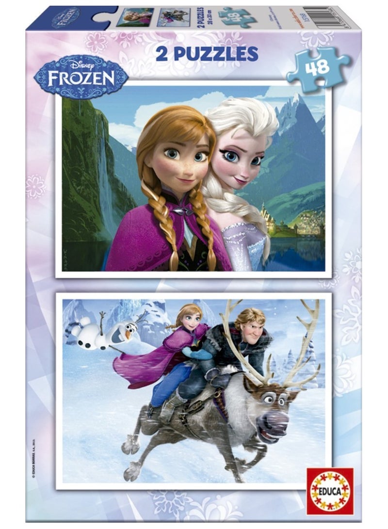 Educa- Disney Frozen Two Jigsaw Puzzles 48 Piece - Image 1