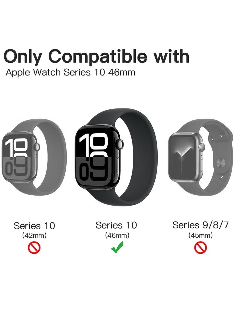 Smart Watch Screen Protector for Apple Watch Series 10 46mm, Self-Healing Flexible TPU Film, Anti-Scratch HD Clear, 3-Pack - Image 2