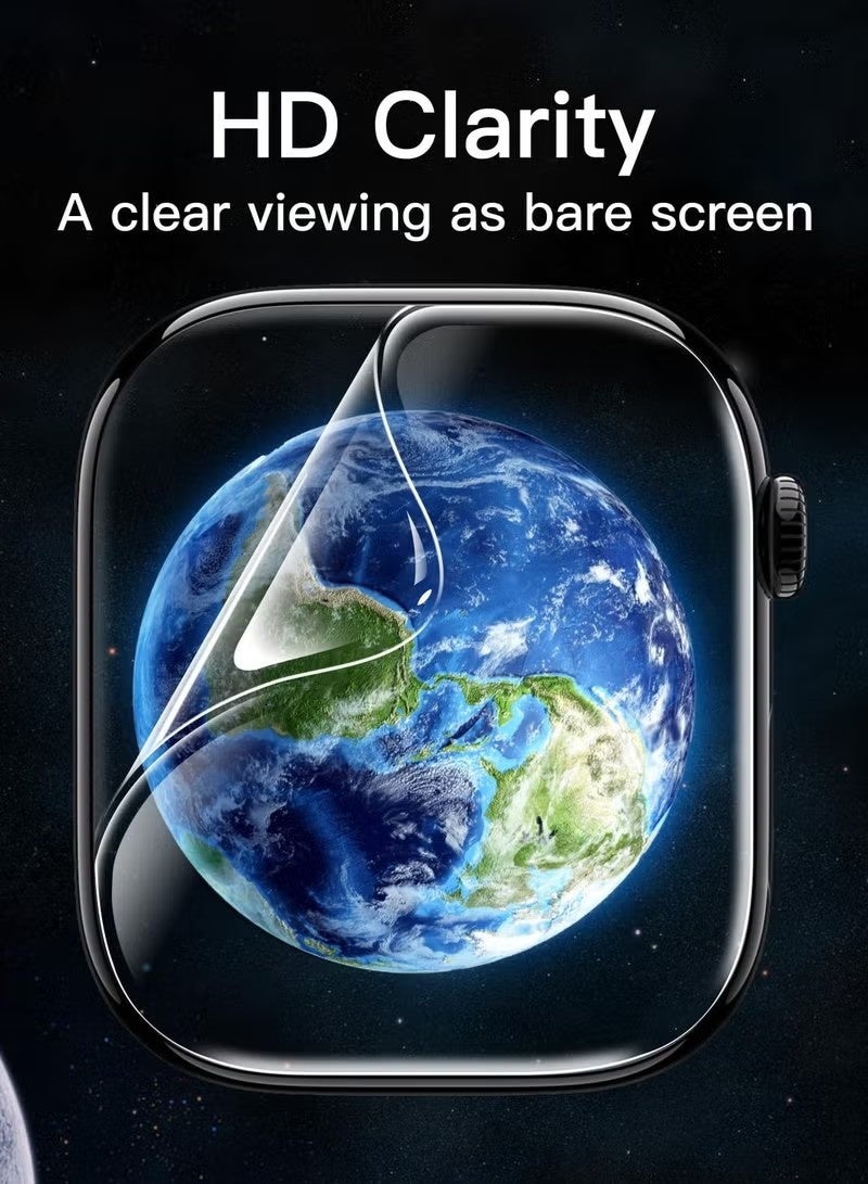 Smart Watch Screen Protector for Apple Watch Series 10 46mm, Self-Healing Flexible TPU Film, Anti-Scratch HD Clear, 3-Pack - Image 4