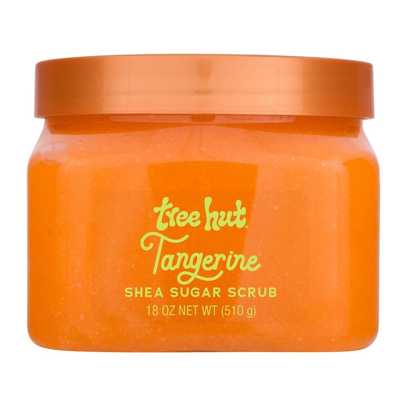 Treehut Tangerine Shea Sugar Scrub, Exfoliating, Hydrating & Moisturizing Body Scrub with Shea Butter & Nourishing Essential Oils, Smooth & Soften Skin, 18 oz - Image 1