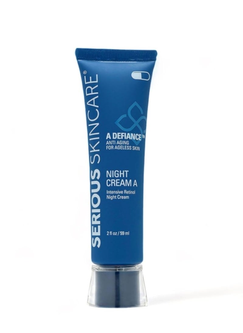 Serious Skincare Serious Skincare Intensive Retinol Night Cream A - Niacinamide Vitamin B3 - Anti-Aging Moisturizer for Dry Skin, Lines & Wrinkles - Deep Hydration for Face, Neck & Décolleté - Made in USA - 2 Fl. Oz. 