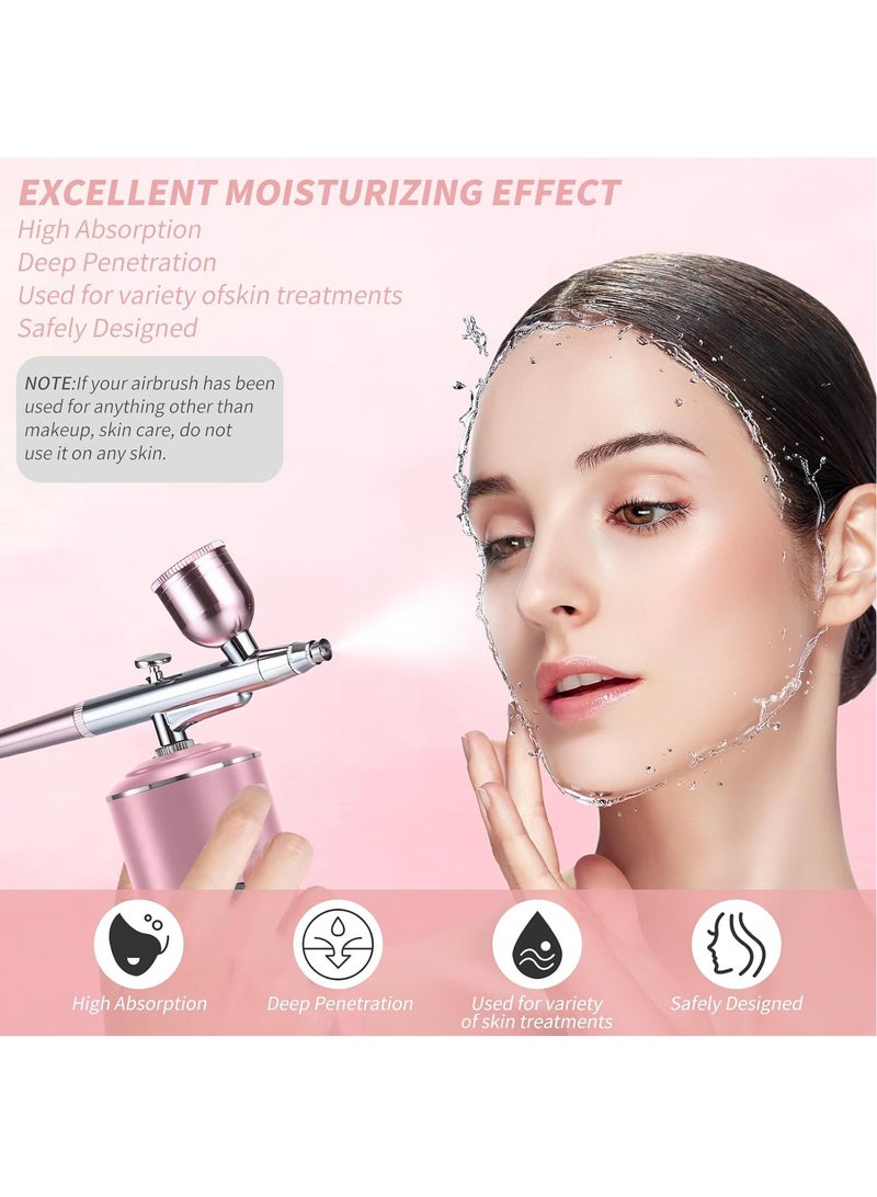 KADIP Airbrush Kit with Air Compressor, Cordless Rechargeable with 0.3mm Nozzle and Cleaning Brush,3 High-Pressure Modes Handheld Spray Machine for Painting, Cake Decor, Pastry, Makeup, Nail Art (Pink) - Image 4