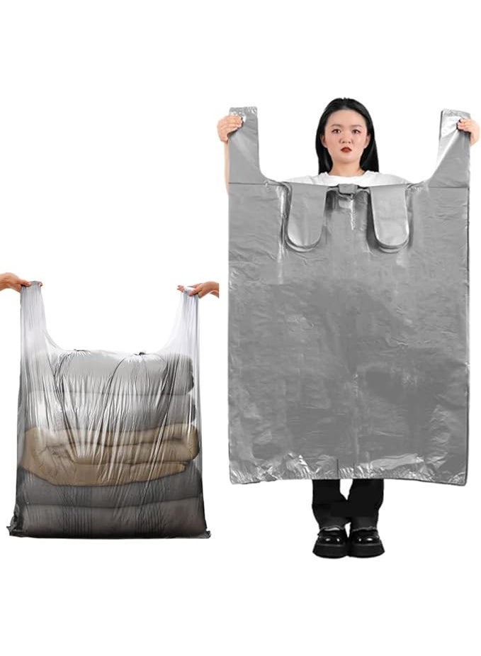 DUNISO 10 Pcs Plastic Storage Bags,Extra large Capacity Packing Bag,Large Thickened Storage Bag，Waterproof and Dustproof, Good Quality，for Clothes Packaging Storage Gift Bag Shipping T-Shirts Pants，82*125cm，Grey - Image 1