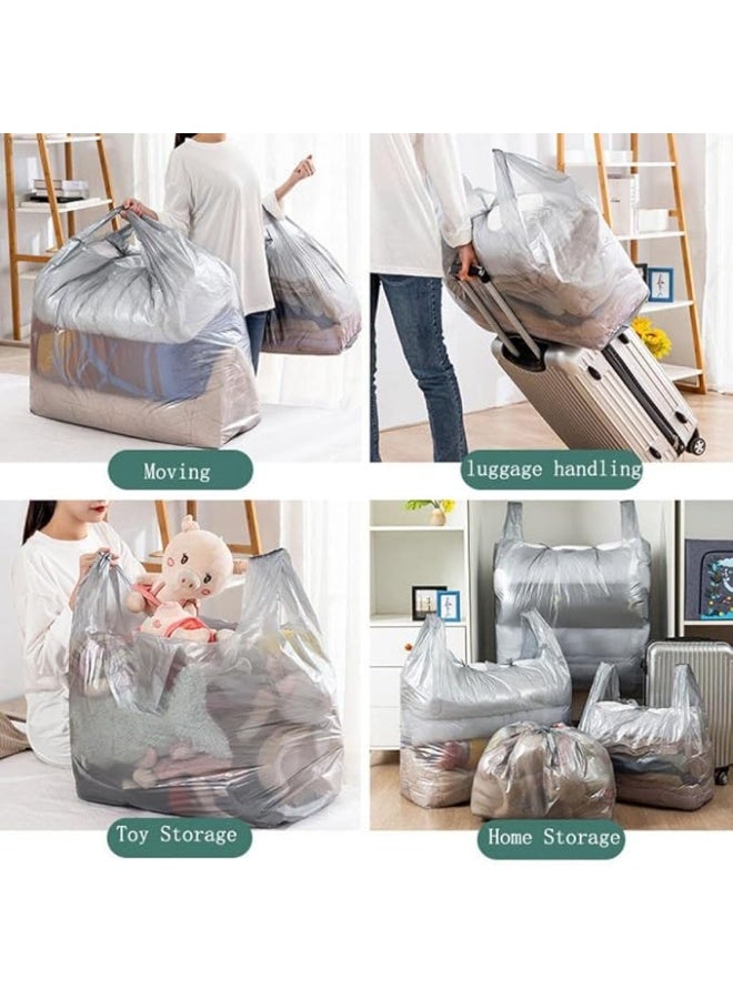 DUNISO 10 Pcs Plastic Storage Bags,Extra large Capacity Packing Bag,Large Thickened Storage Bag，Waterproof and Dustproof, Good Quality，for Clothes Packaging Storage Gift Bag Shipping T-Shirts Pants，82*125cm，Grey - Image 2