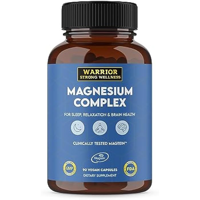 Warrior Strong Wellness Magnesium Complex -Triple Blend 100% Chelated Mag Supplement-Magtein Magnesium L-Threonate for Memory & Brain Health -Glycinate, Sleep Well-Taurate- Relaxation - Image 1