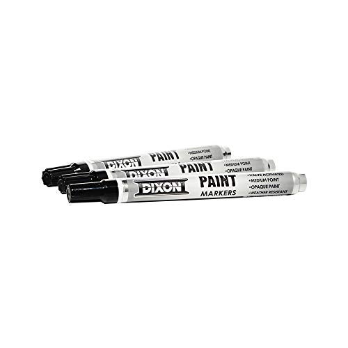 Dixon Industrial Paint Markers, Medium Tip, Box of 12 Markers, Black (80227) - Image 2