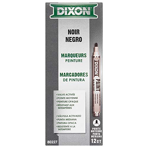 Dixon Industrial Paint Markers, Medium Tip, Box of 12 Markers, Black (80227) - Image 4