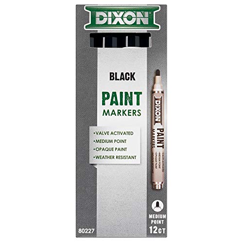 Dixon Industrial Paint Markers, Medium Tip, Box of 12 Markers, Black (80227) - Image 3