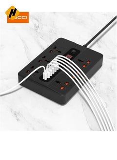 HuHa Recci PD+QC UK Plug Power Socket (6 AC Outlets, Type-C + 5 USB Ports  - Image 4