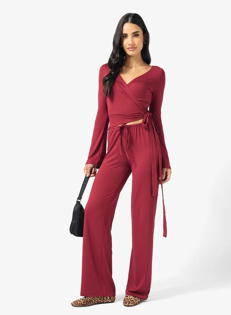 Ginger Wrap Top & Pyjama Set