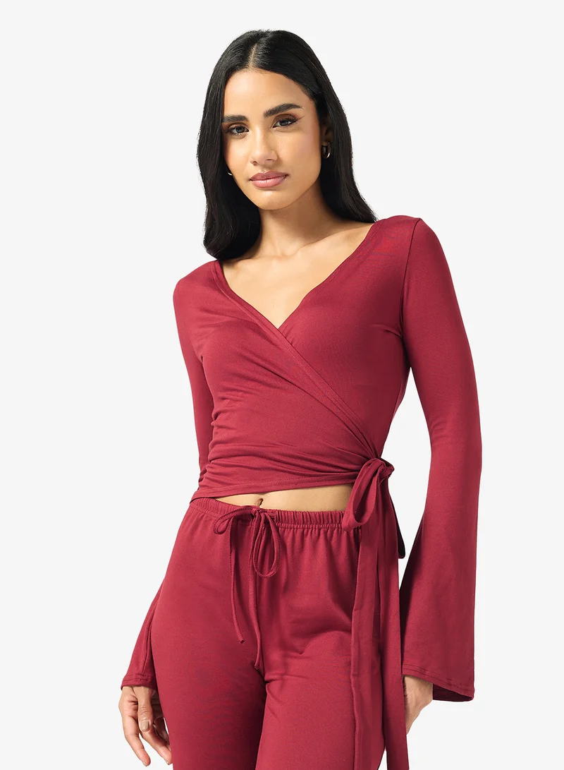 Ginger Wrap Top & Pyjama Set