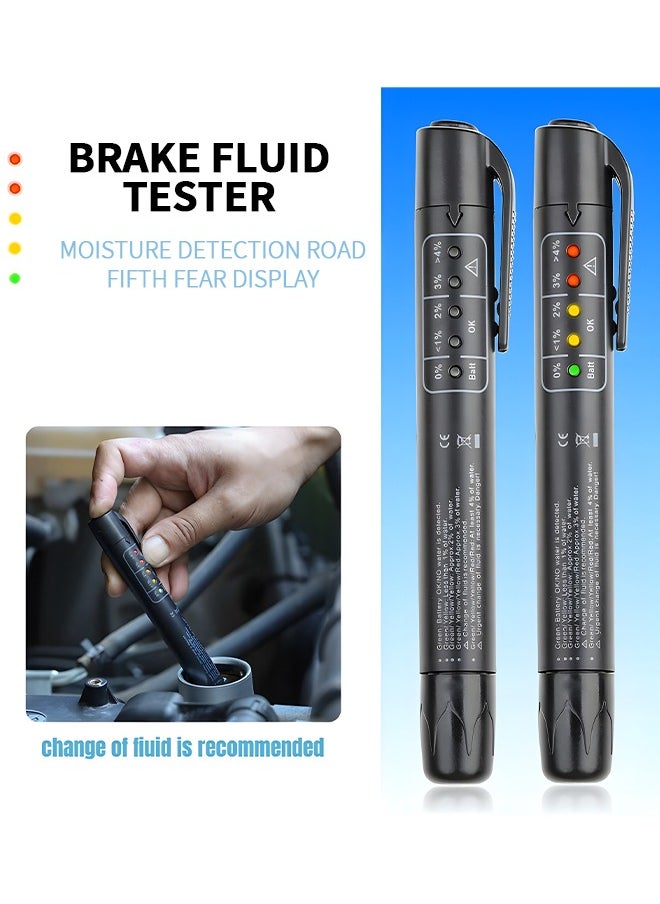 GROIC Brake Fluid Liquid Tester, Auto Brake Diagnostic Testing Tool, Hydraulic Fluid Liquid Oil Moisture Analyzer with 5 LED Indicators, Auto Brake Diagnostic Testing Tool for DOT3 DOT4 Brake Fluid  - Image 3