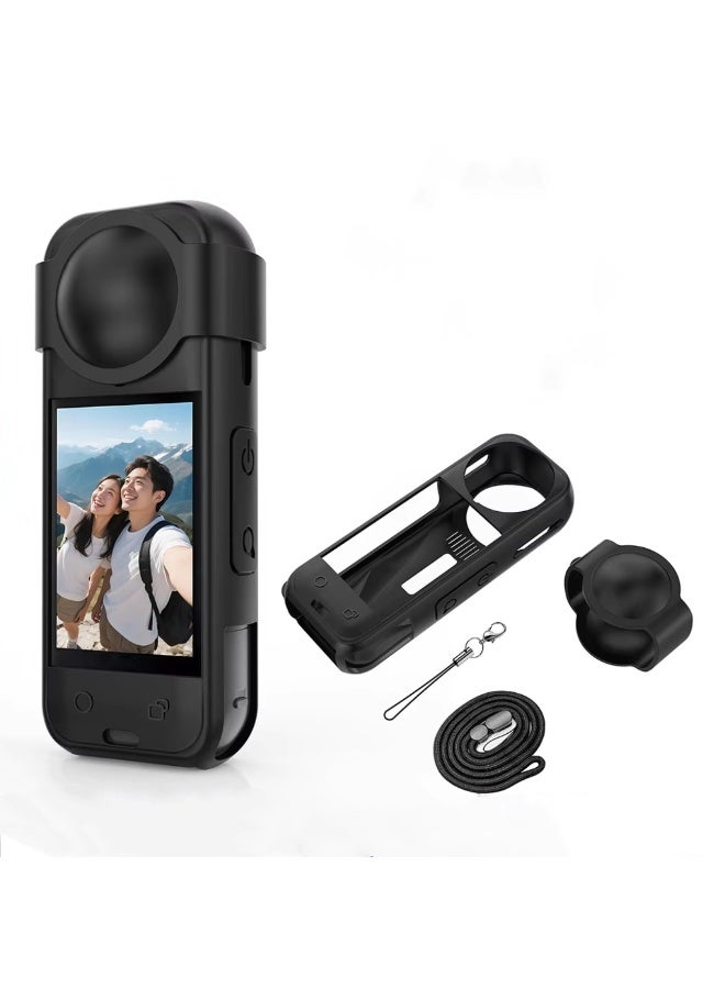 Silicone Case for Insta360 X5 Lens Protector Cover Screen Protector Body Protection Case for Insta360 X5 Camera Accessories - Image 1