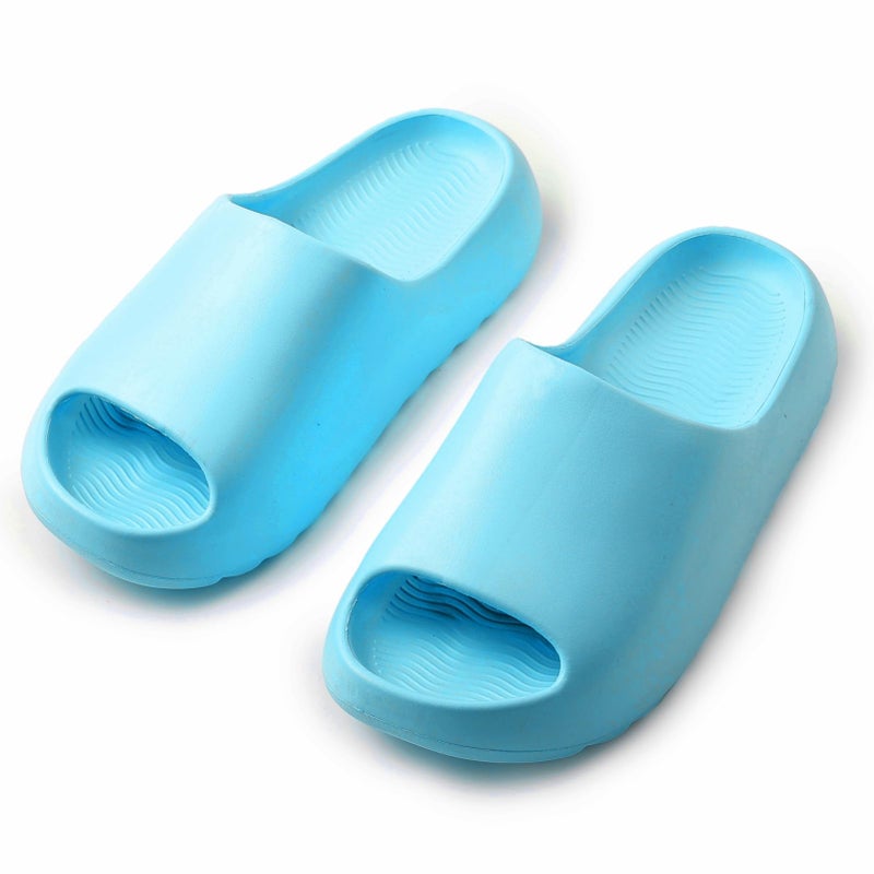 Cushioned Non-Slip Waterproof EVA Slides for Women Men and Kids, Soft Thick Sole Shower Sandals - Image 4
