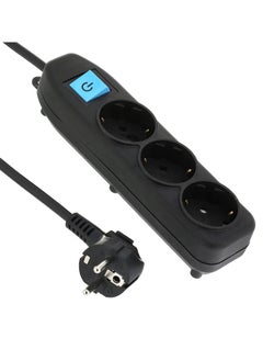 Power Lock I-lock joint 3 outlet with a switch 16 amp black  - Image 1