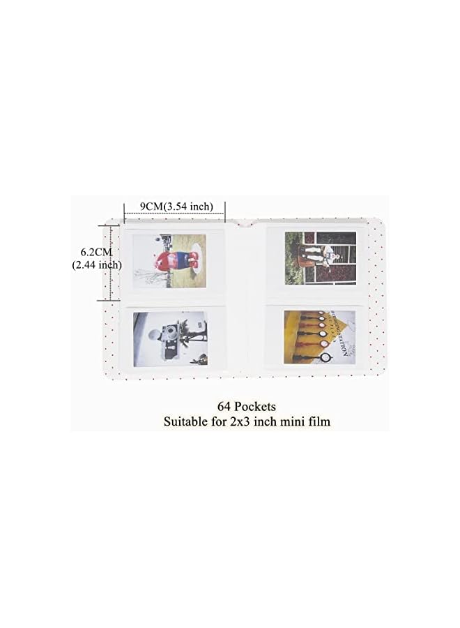 The Bros 64 Pcs Pocket Mini Album for Fujifilm Instax Mini 7s 8 8+ 9 25 26 50s 70 90 Instant Camera Mini Pocket Album 3 Inch Photo Album and Business Card (Ice Blue) - Image 4