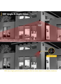 JORTAN 4 MP Rechargeable Security Camera Wireless Outdoor, 1080P 2.4Ghz WiFi Security Camera with PIR Detection & Siren, Solar Battery Powered, 2-Way Audio, Night Vision, IP66, Security Outdoor  - Image 2