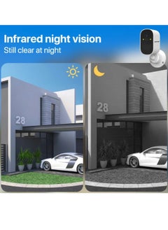 JORTAN 4 MP Rechargeable Security Camera Wireless Outdoor, 1080P 2.4Ghz WiFi Security Camera with PIR Detection & Siren, Solar Battery Powered, 2-Way Audio, Night Vision, IP66, Security Outdoor  - Image 4