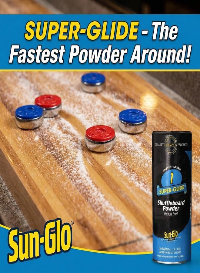 Sun-Glo Speed #1 Super Glide Shuffleboard Powder – Fastest Wax for Long & Pro Tables – Silicone Bead Shuffleboard Sand – Smooth Glide, Tournament & Game Ready – 16 oz (6 Pack) - Image 2