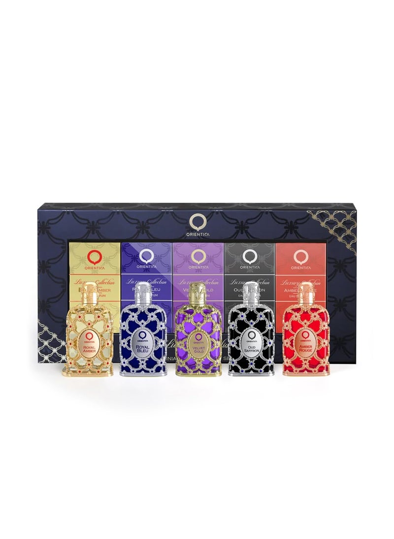 Orientica Orientica Luxury Collection Perfume for Men and Women 5 Piece Mini Discovery Gift Set 