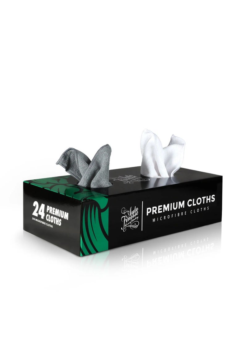 أوتو فينيس صندوق قماش أوتو فينيس الفاخر من الألياف الدقيقة - ١٠ قطع من القماش فائق النعومة والخالي من الوبر لتنظيف وتلميع وتشميع السيارات وتنظيفها من الداخل والخارج - Image 1