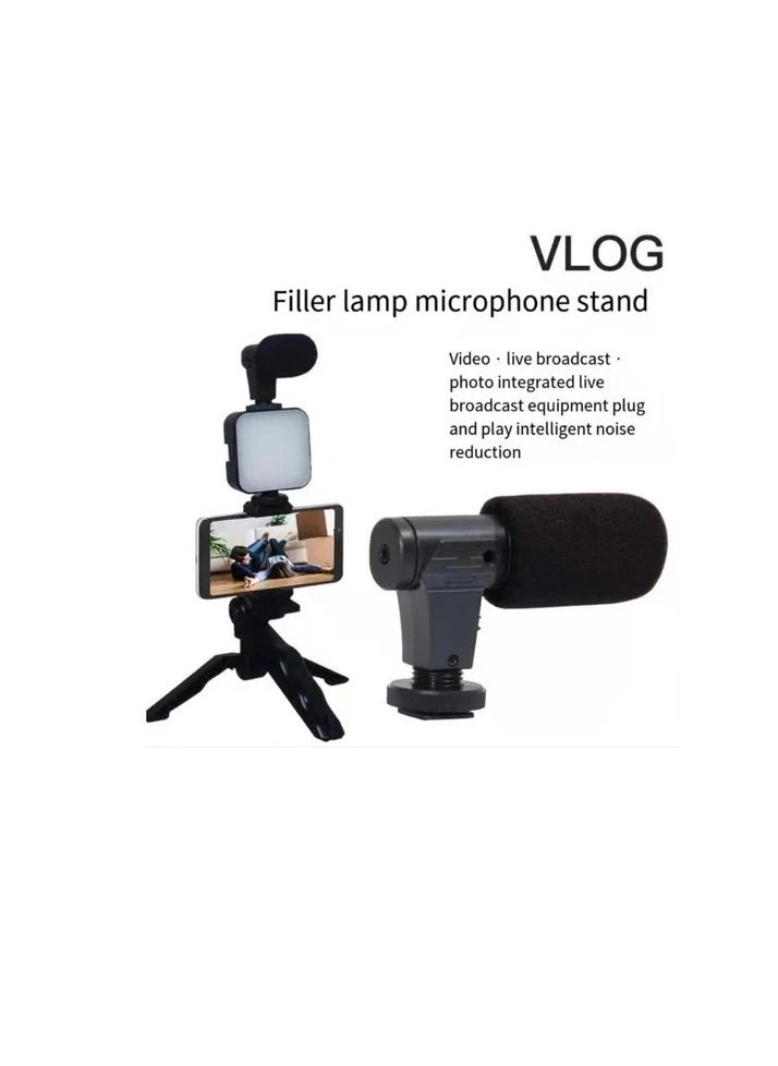 Generic - Tripod Stand AY-49  " Without remote control " - For Video Shooting - With Microphone - Live Streaming Light - Black - Image 1