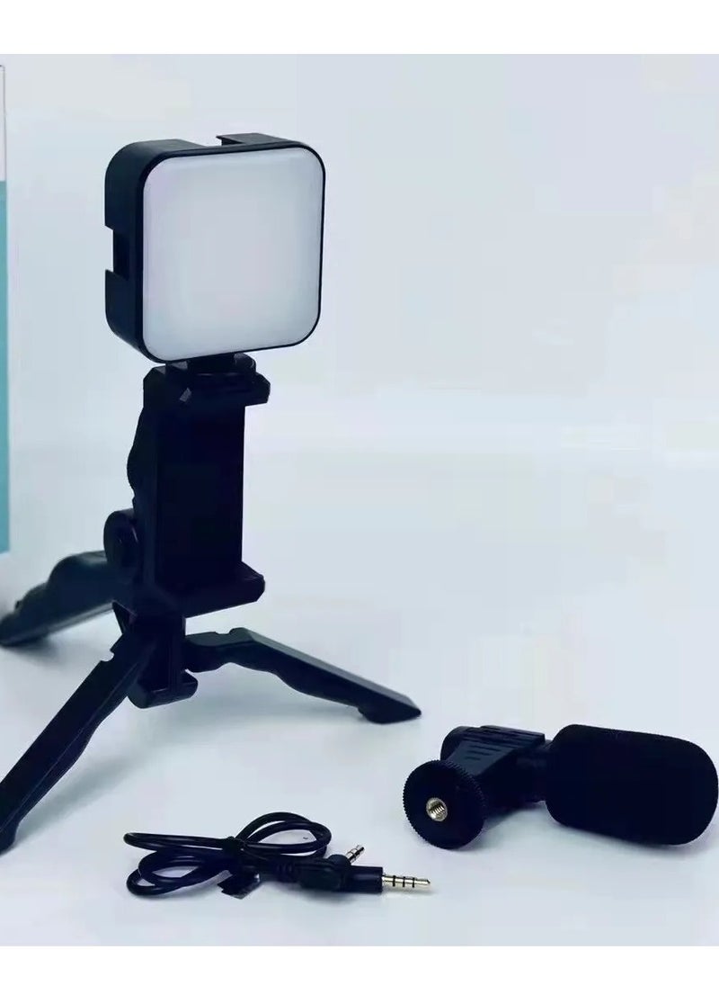 Generic - Tripod Stand AY-49  " Without remote control " - For Video Shooting - With Microphone - Live Streaming Light - Black - Image 1