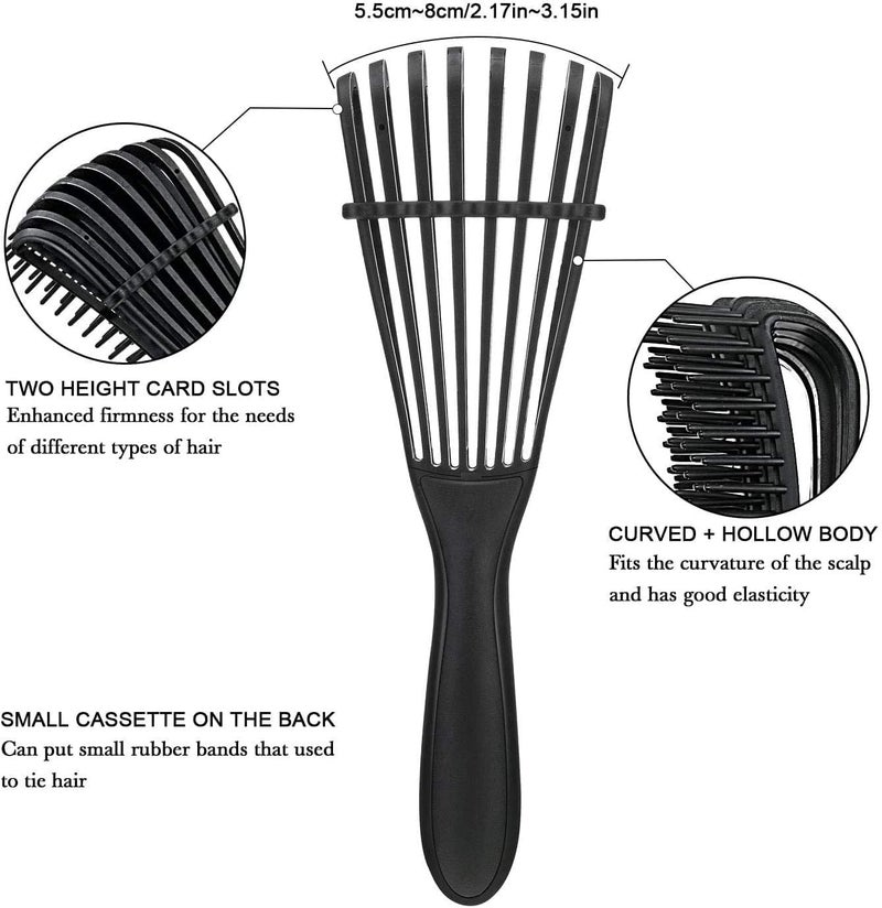 HUDACRUSH Detangler Hair Brush Comb for Curly Hair - Empathetic Hair Brush & Curly Hair Products for Women, Men, Kids - Pain-Free Knot & Tangle Removal, Wet & Dry Styling Tool - Image 5