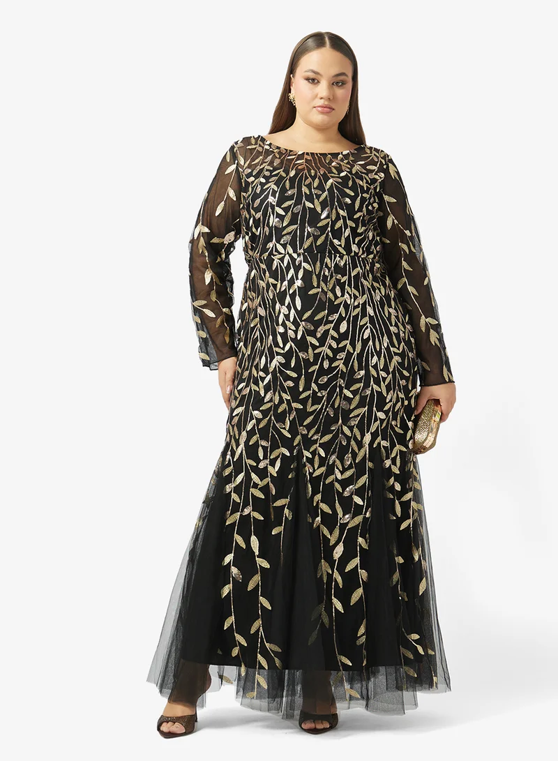 Khizana  Plus Size Mermaid Cut Evening Dress for Women | Best Price UAE