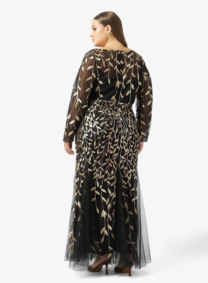 خزانة Plus Size Mermaid Cut Evening Dress