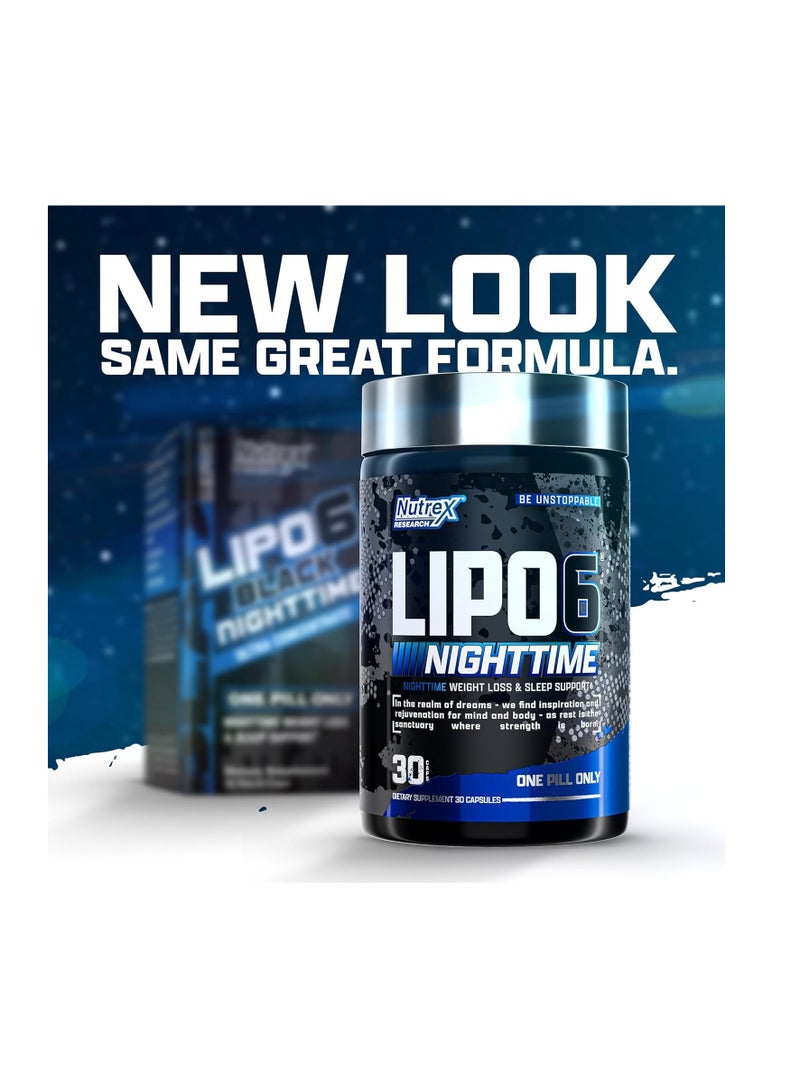 Nutrex Research ليبو 6 حارق الدهون الليلي للرجال والنساء 30 كبسولة - Image 5