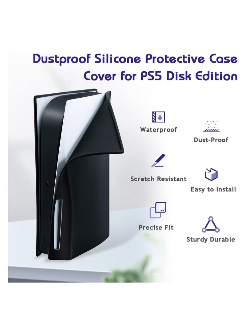 Mcbazel PS5 Console Silicone Skin Cover, Silicone Dust Cover Skin Case for PS5 Console, Anti-Scratch PlayStation 5 Console Protective Case,Protective Plate Shell for PS5 UHD Edition console - Image 2