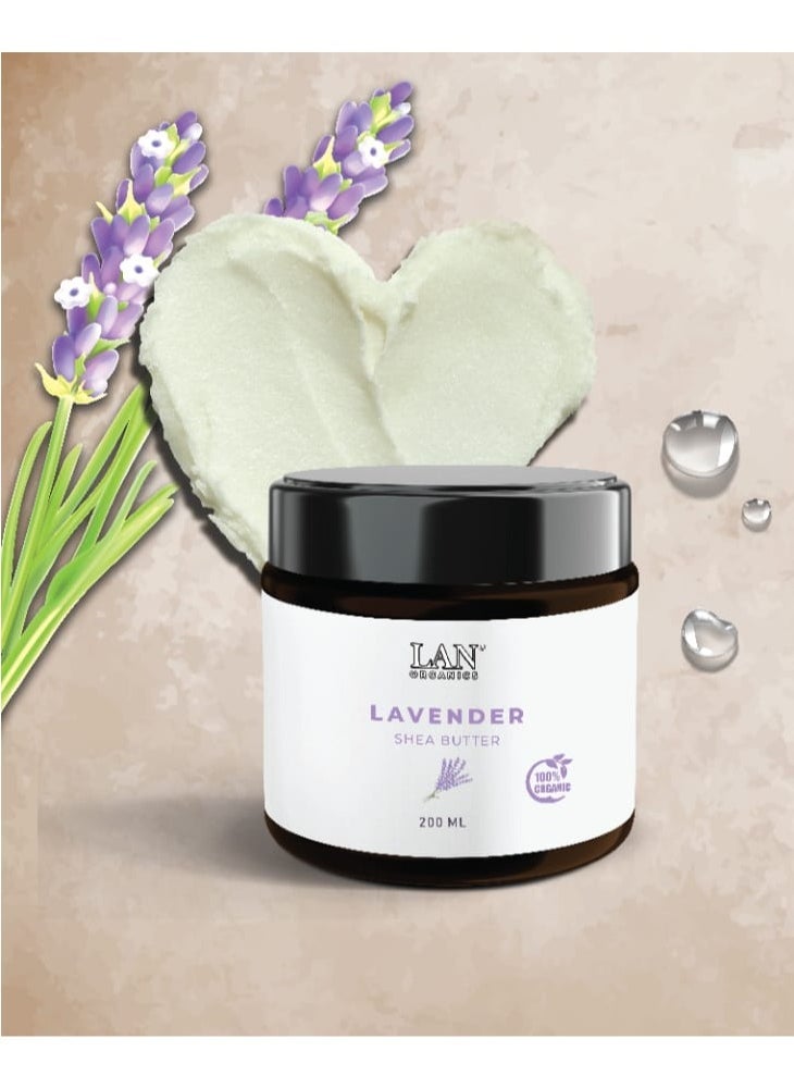 لان اورجنيك زبدة الشيا بخلاصة اللافندر 200مل - Image 1