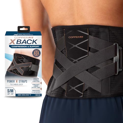 Copper Fit X-Back Brace for Lower Back Pain, Lumbar Support, Herniated Disc, Sciatica, Arthritis – Adjustable, Breathable Design - for Men and Women (2XL/3XL) - Image 1