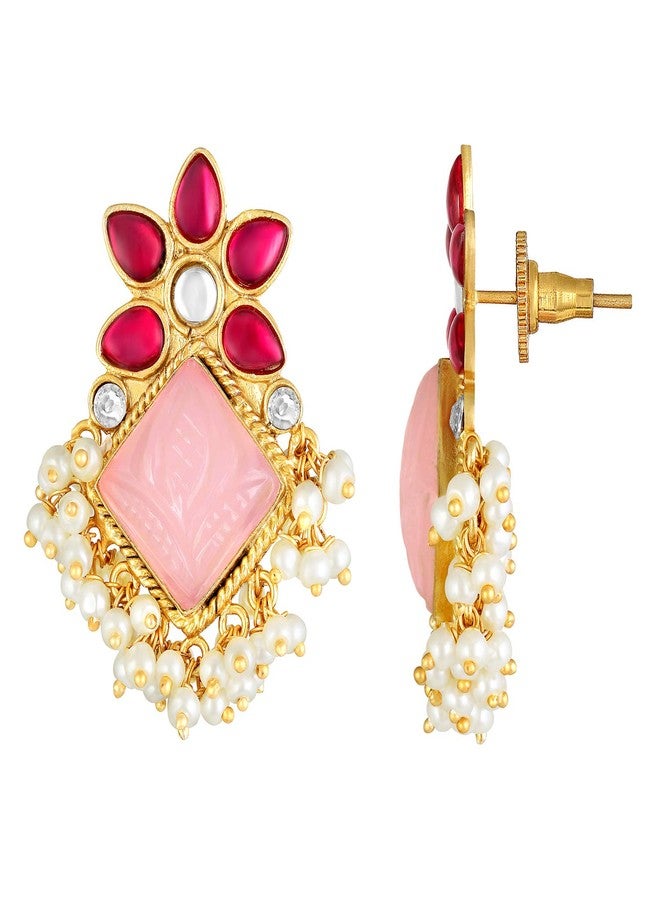 Peora Traditional Designer Kundan Fashion Earring Jewellery for Women Girls - Image 5