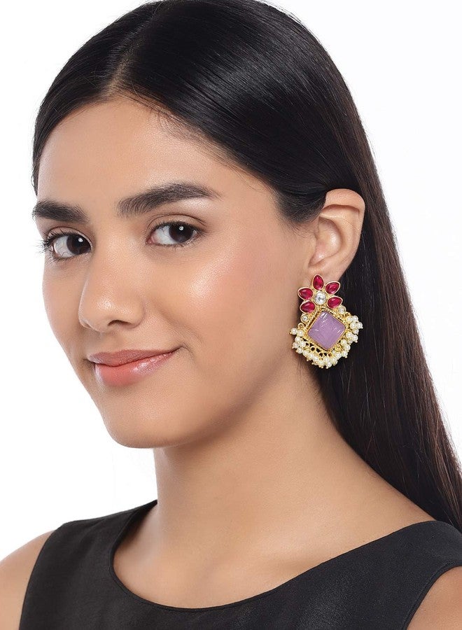 Peora Traditional Designer Kundan Fashion Earring Jewellery for Women Girls - Image 3