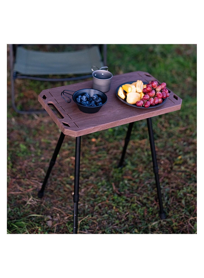 اكسيسن طاولة تخييم محمولة مع حقيبة حمل، طاولة شواطئ صغيرة سوداء قابلة للطي من الألومنيوم للشواء 48*28*59 سم - Image 3