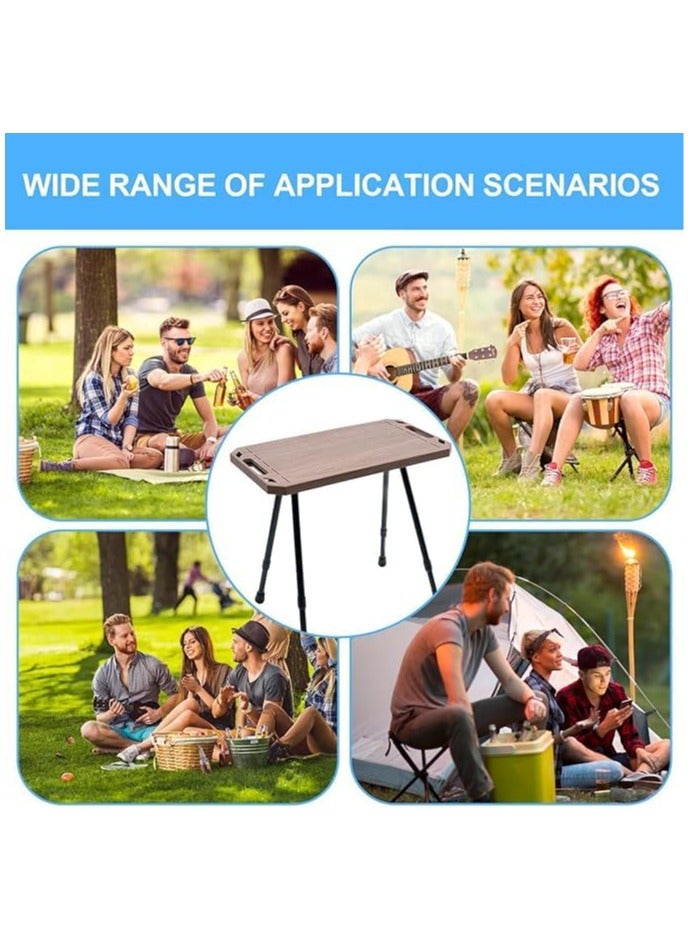 اكسيسن طاولة تخييم محمولة مع حقيبة حمل، طاولة شواطئ صغيرة سوداء قابلة للطي من الألومنيوم للشواء 48*28*59 سم - Image 2