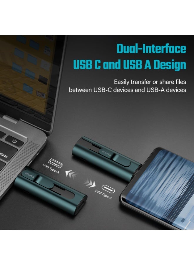 Hiksemi Portable External SSD 512GB, USB 3.2 Gen2 SSD Drive Read and Write Speed up to 1000MB/s, USB A + Type C Dual Interface for Laptop, Tablet, Android, iPhone15 - Image 4