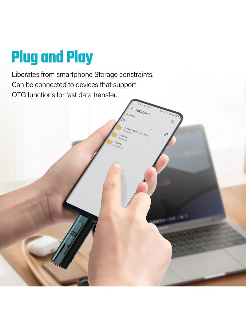 Hiksemi Portable External SSD 512GB, USB 3.2 Gen2 SSD Drive Read and Write Speed up to 1000MB/s, USB A + Type C Dual Interface for Laptop, Tablet, Android, iPhone15 - Image 5