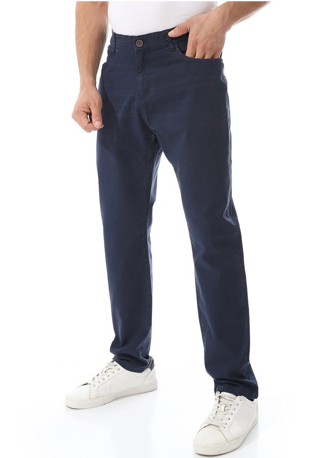 Andora Straight Leg Gabardine Pants_Navy Blue - Image 2