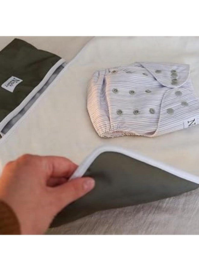 Nora's Nursery Portable Baby Diaper Changing Pad Mat - Waterproof - Sage - Image 5