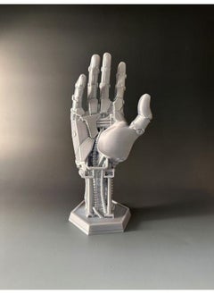 Cyberpunk Manipulator Handle Bracket 2077 Johnny Silver Hand Surrounding XBOX PS4/5 Handle Round Bottom Ornaments-Color:White Silver-Specifications:Left Hand Round Bottom