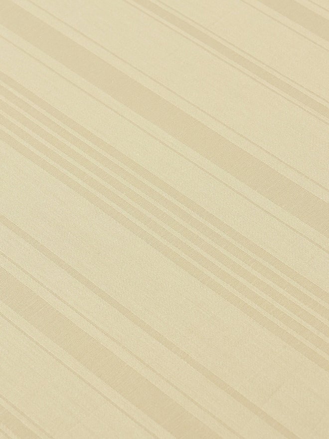 CANNON 4-Piece Striped Cotton Duvet Cover Twin Set Beige - Image 3