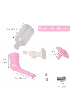 SYOSI Pink No Drip Dog Water Bottle 11.2 Oz Small Medium Sized Dogs 15-30 lb Pet Wire Cage Feeder Leak-Proof Pet Kennel Dispenser Drinker BPA-Free  - Image 2