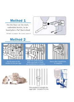 SYOSI Pink No Drip Dog Water Bottle 11.2 Oz Small Medium Sized Dogs 15-30 lb Pet Wire Cage Feeder Leak-Proof Pet Kennel Dispenser Drinker BPA-Free  - Image 3