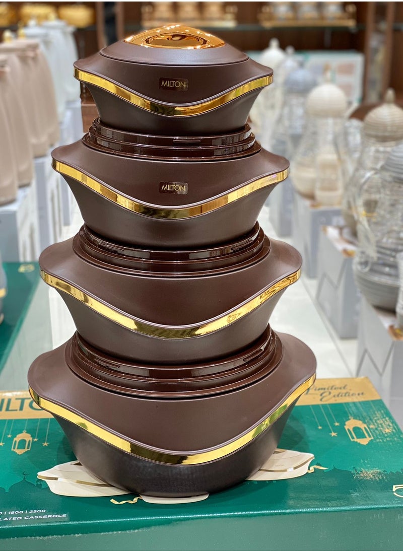 ميلتون طقم حافظات طعام ملكية مكونه من 4 قطع  مقاس (500-1000-1500-2500)  - Image 1