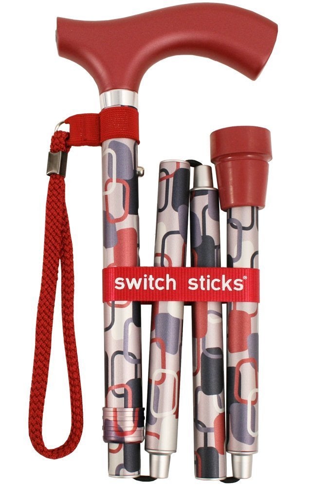 Switch Sticks Walking Cane for Men or Women, Foldable and Adjustable from 32-37 Inches, FSA and HSA Eligible, Berlin