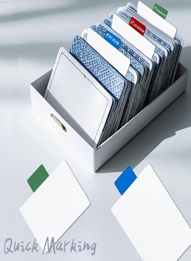 CNYMANY 80 pcs Tall Trading Card Dividers, CNYMANY White Card Page Dividers with Tabs and Pen for Games Sports Baseball, 4.4 x 3.2in 3.8 x 2.7in Frosted Plastic Box - Image 4